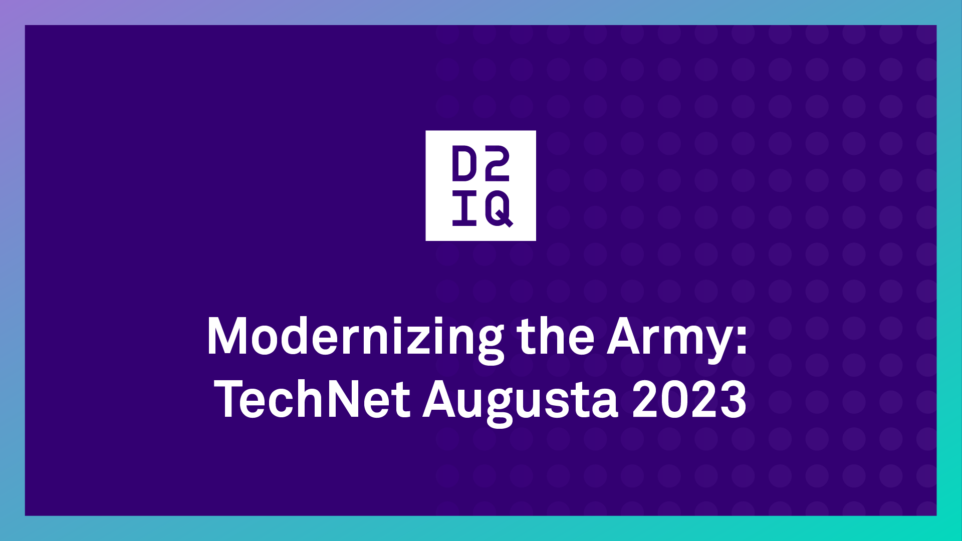 TechNet Augusta: Modernizing the Army