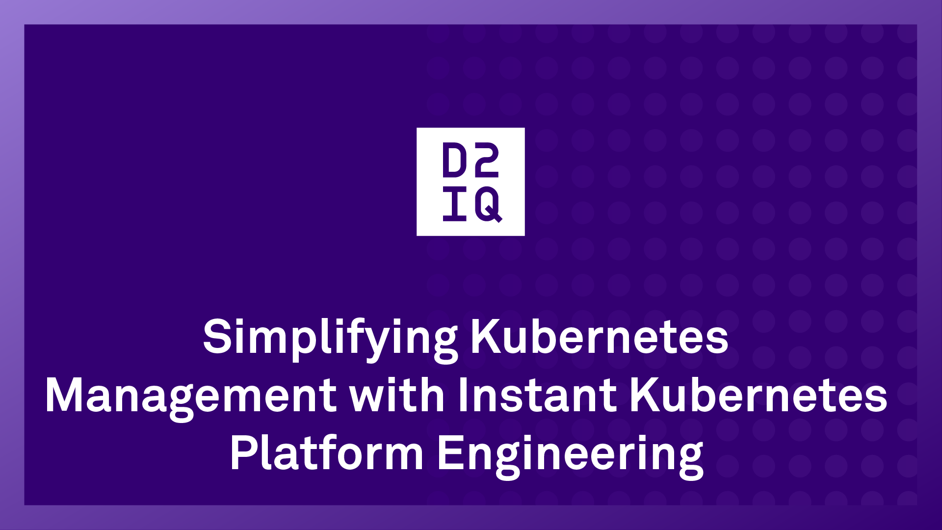 Instant Kubernetes Platform Engineering for the Cloud
