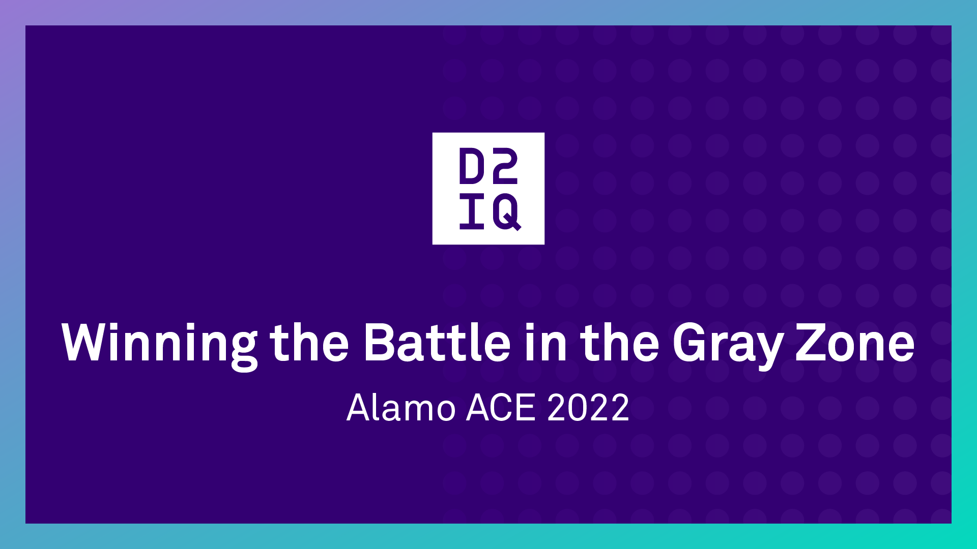 Winning the Battle in the Gray Zone: Alamo ACE 2022