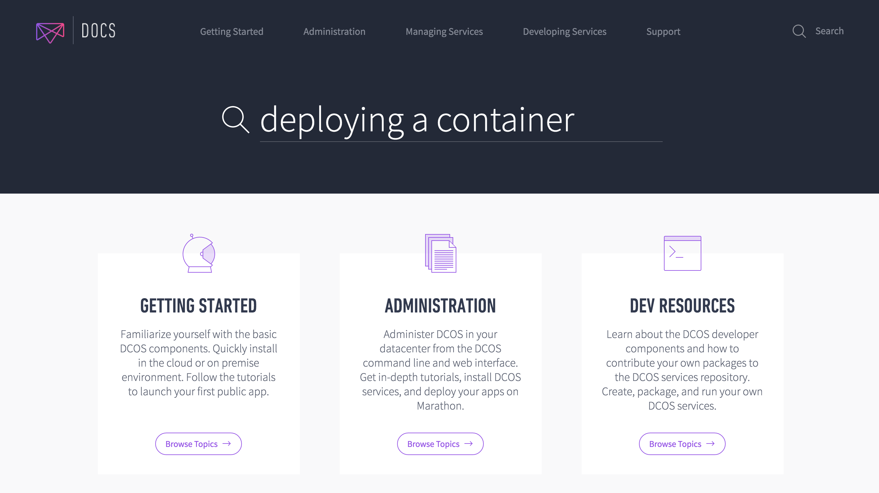 Learn about the DCOS on the new Mesosphere docs site