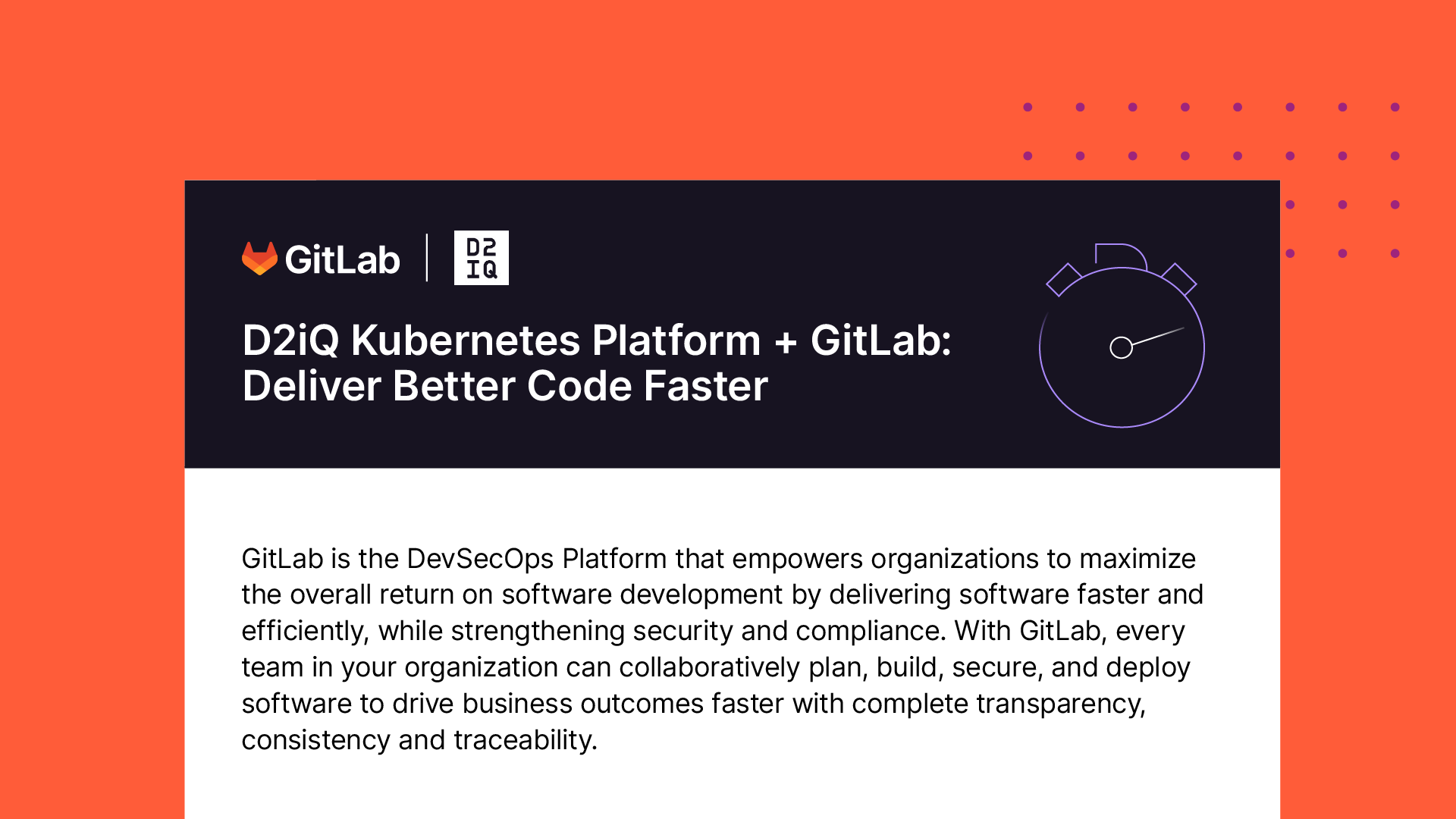 D2iQ Kubernetes Platform + GitLab: Deliver Better Code Faster